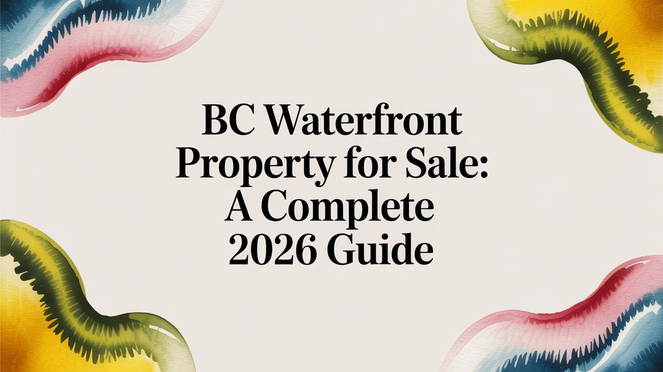 BC Waterfront Property for Sale: A Complete 2026 Guide
