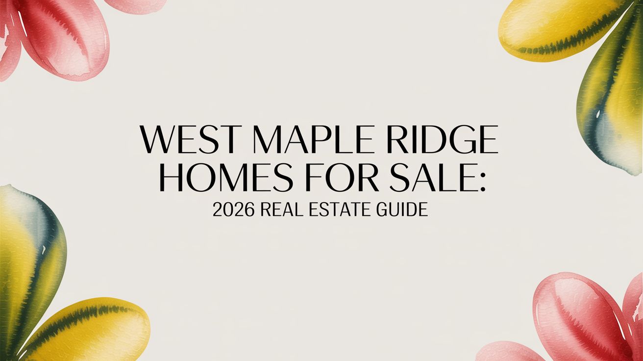 West Maple Ridge Homes for Sale: 2026 Real Estate Guide