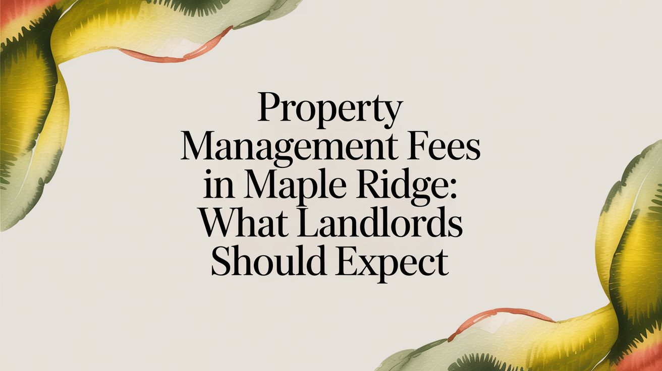 Property Management Fees in Maple Ridge: What Landlords Should Expect