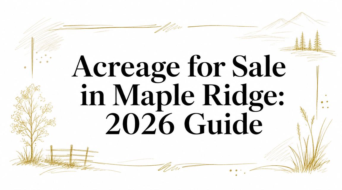 Acreage for Sale in Maple Ridge: 2026 Guide