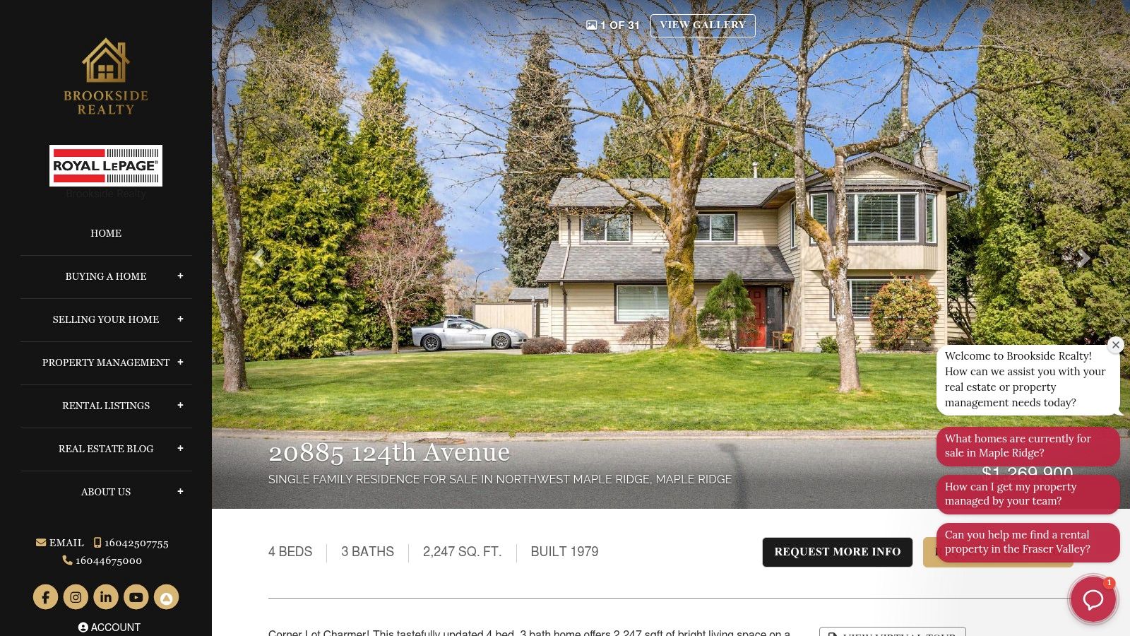 20885 124th Avenue – Single Family Residence For Sale (Maple Ridge)