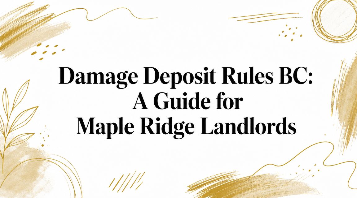 Damage Deposit Rules BC: A Guide for Maple Ridge Landlords