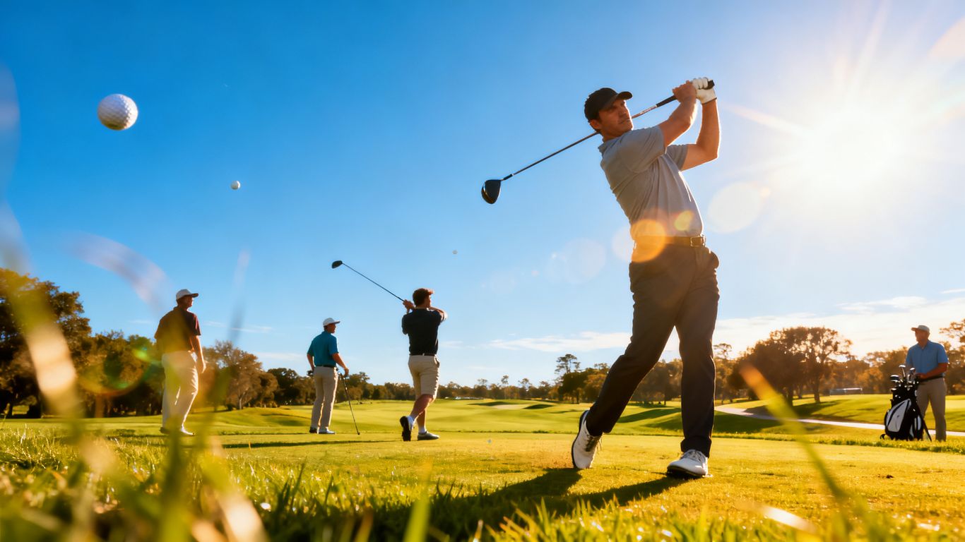 Golfers playing at the 2026 Real Estate Industry Golf Classic.