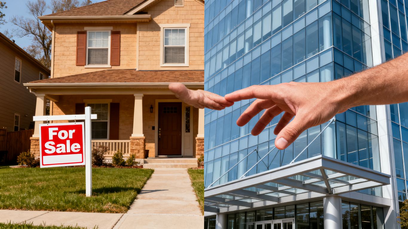 Residential and commercial real estate buildings