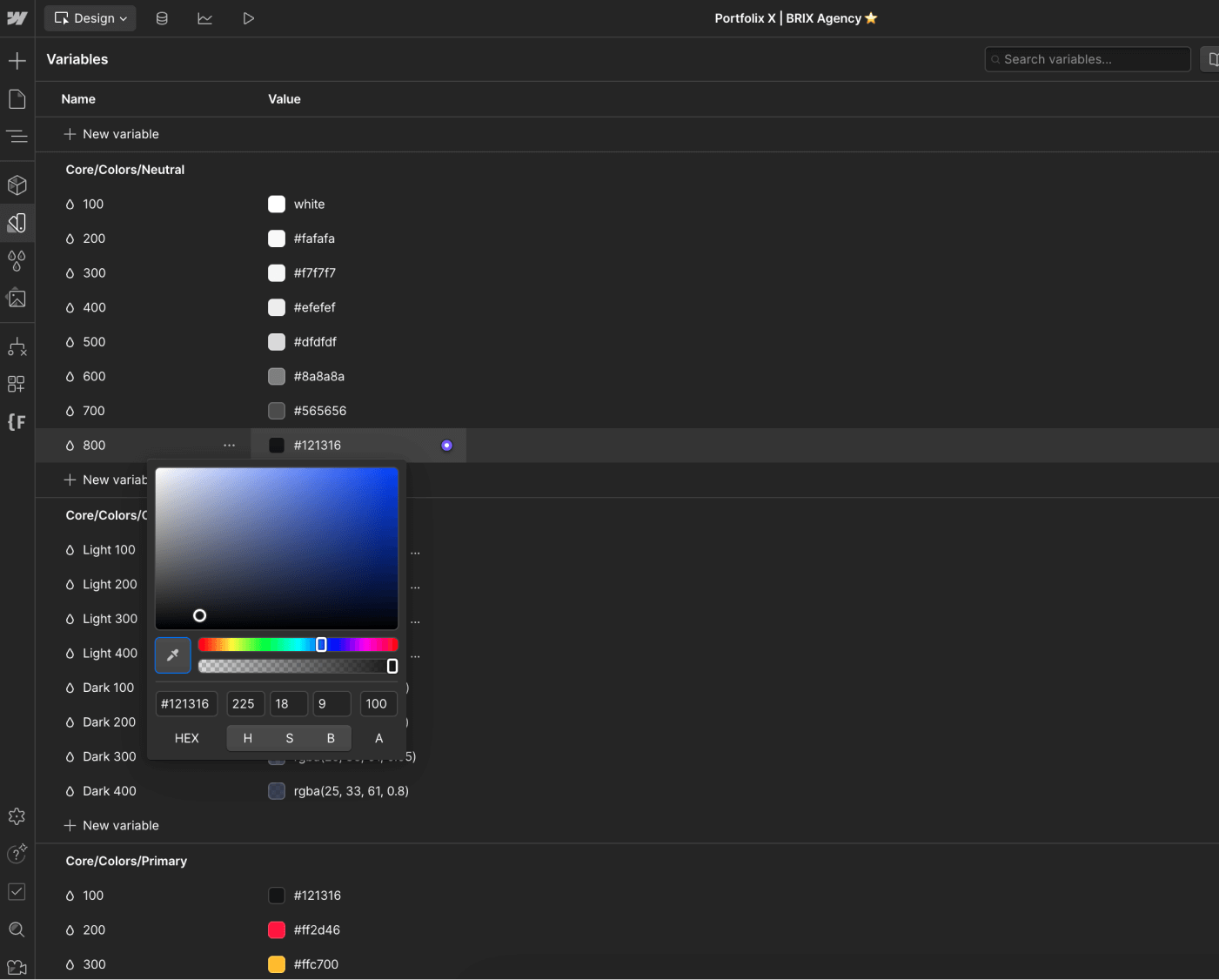 Color - Portfolix X Webflow Template