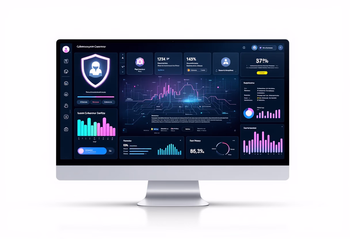 [interface] screenshot of core security functionalities (for an ai cybersecurity company)