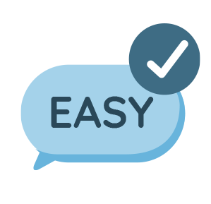 An icon showing that things can get easy