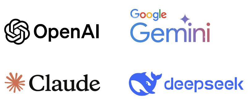 OpenAI Gemini Claude Deepseek 