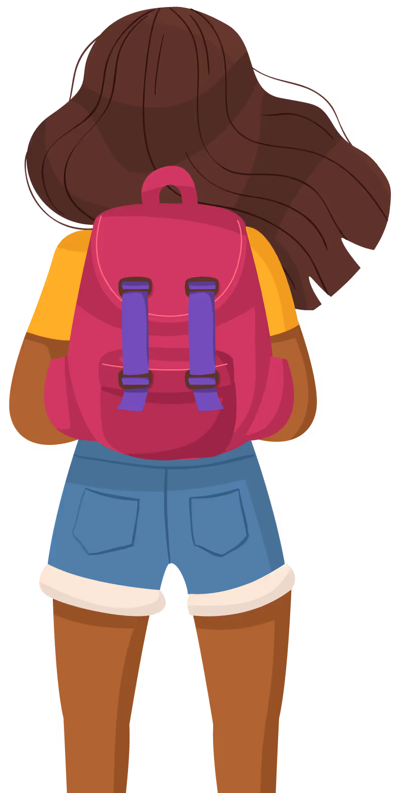 Illustration of a girl looking into the distance