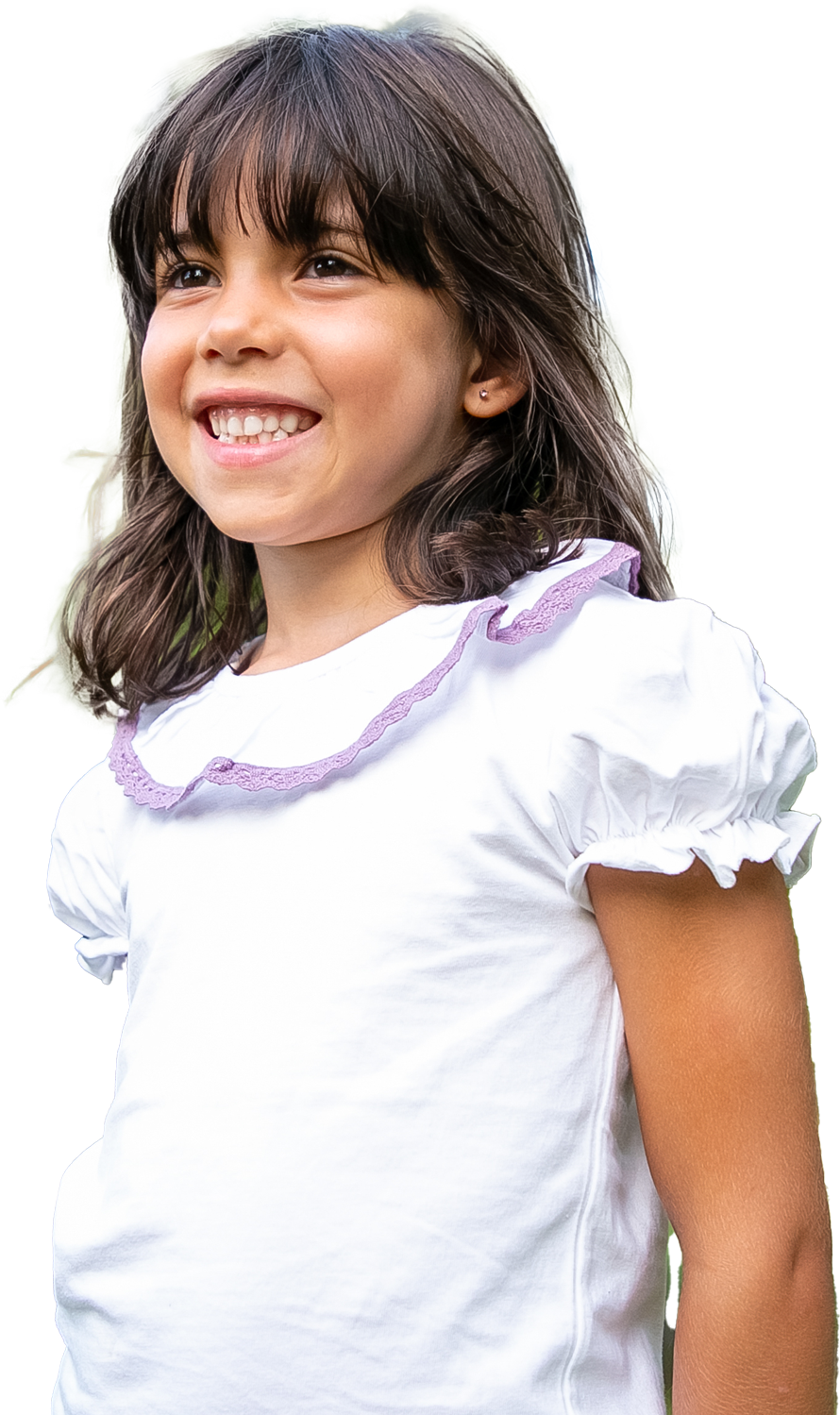 Smiling and excited girl