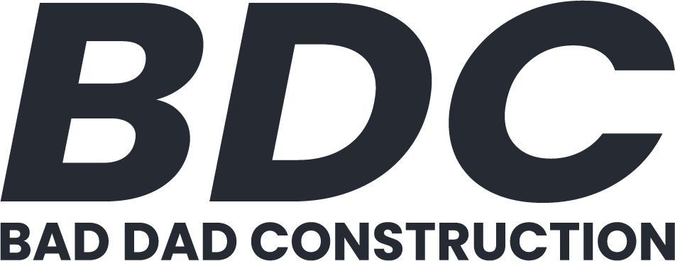 Bad Dad Construction Services Blue Logo