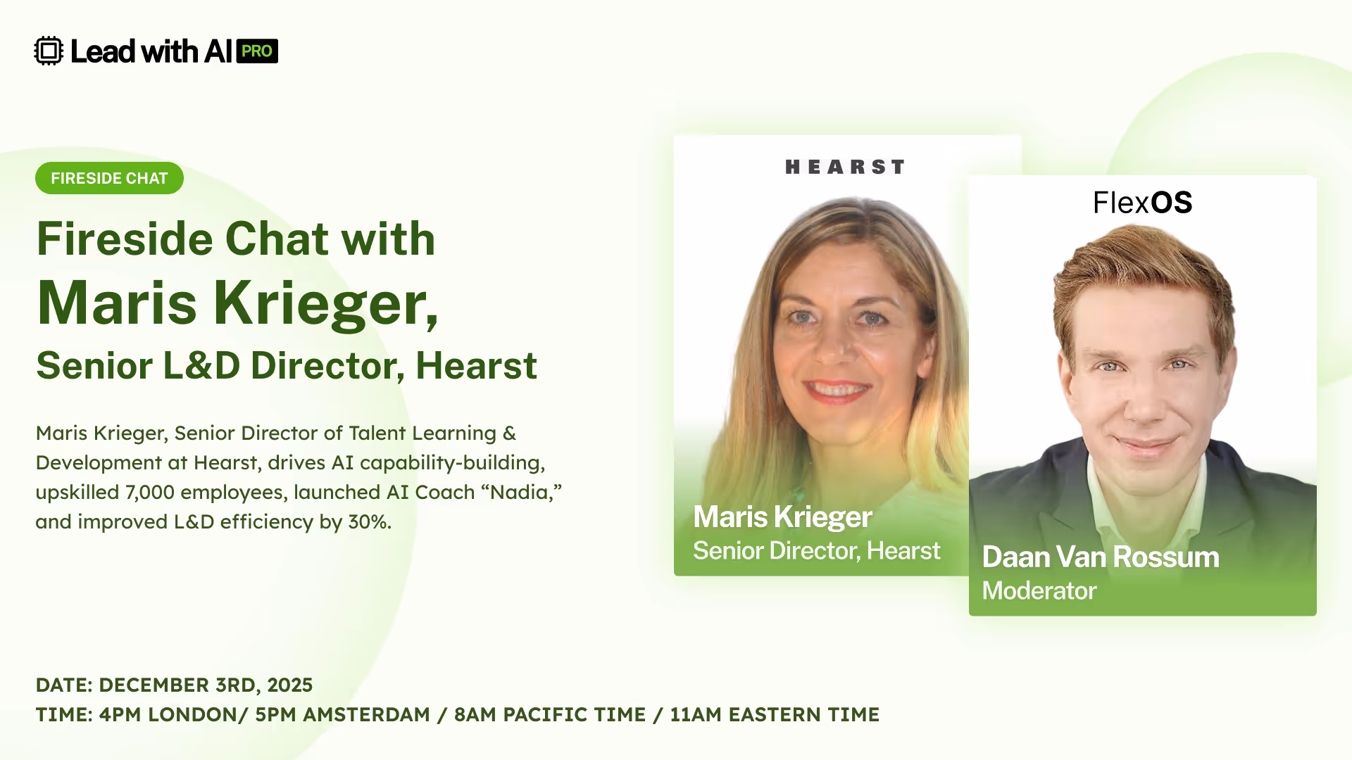 Fireside Chat with Maris Krieger, Senior L&D Director, Hearst