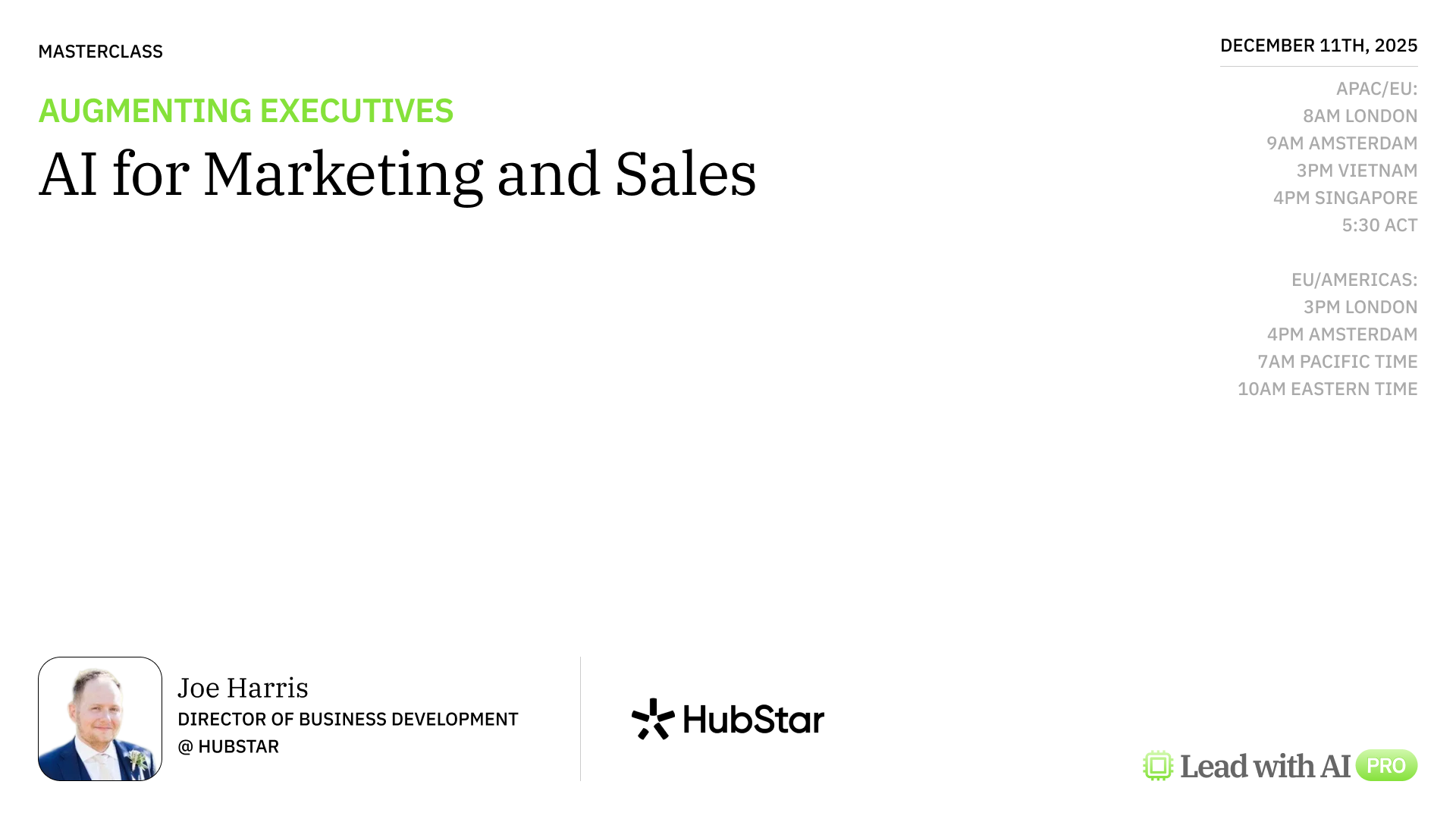 AI for Marketing + Sales 