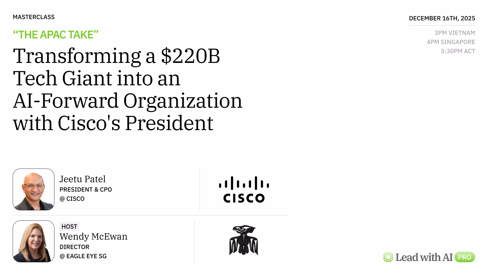 The APAC Take: Fireside Chat with Cisco's President