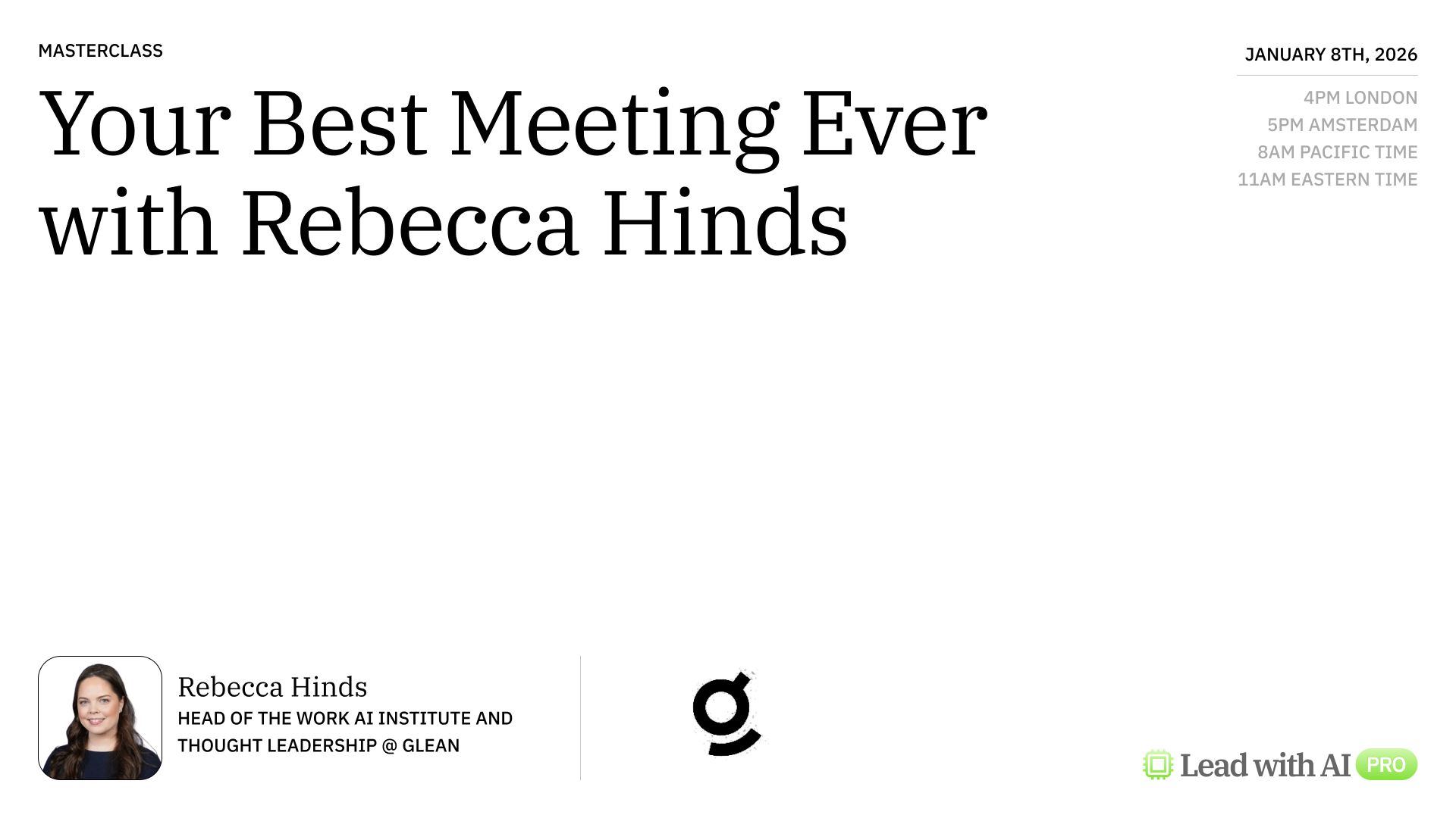 Your Best Meeting Ever with Rebecca Hinds