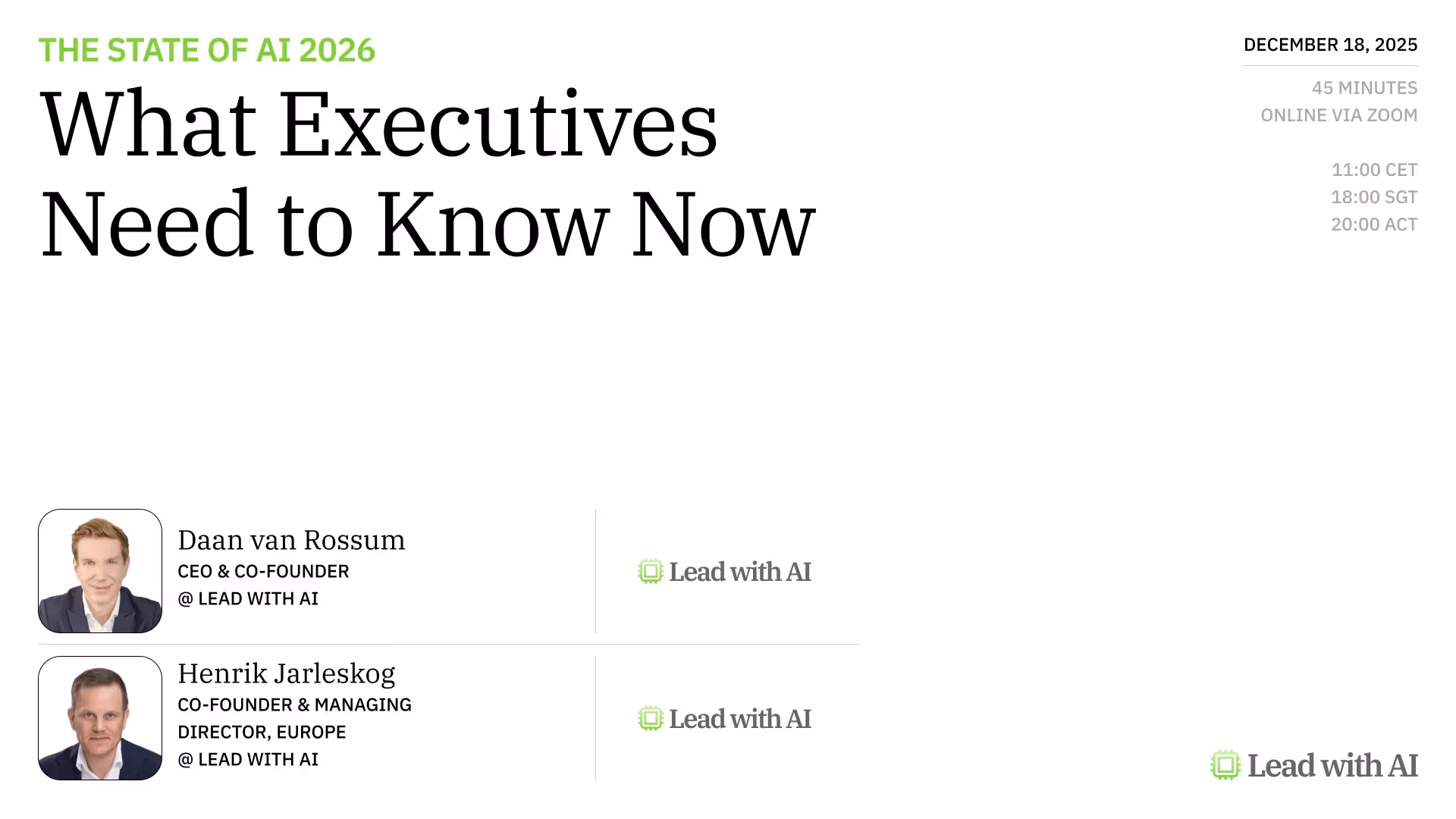 Access the webinar slides: The State of AI 2026