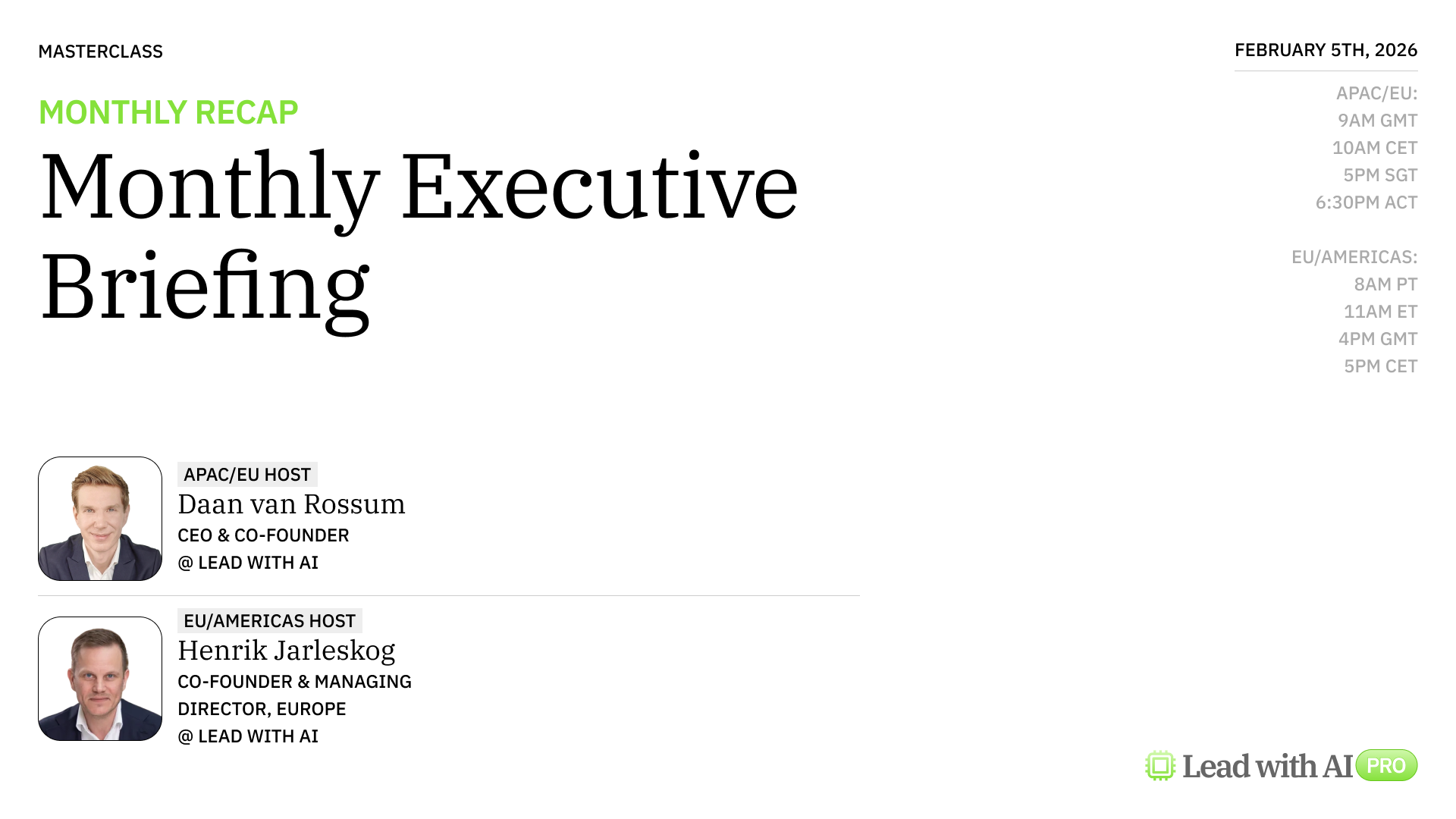 February Executive Briefing