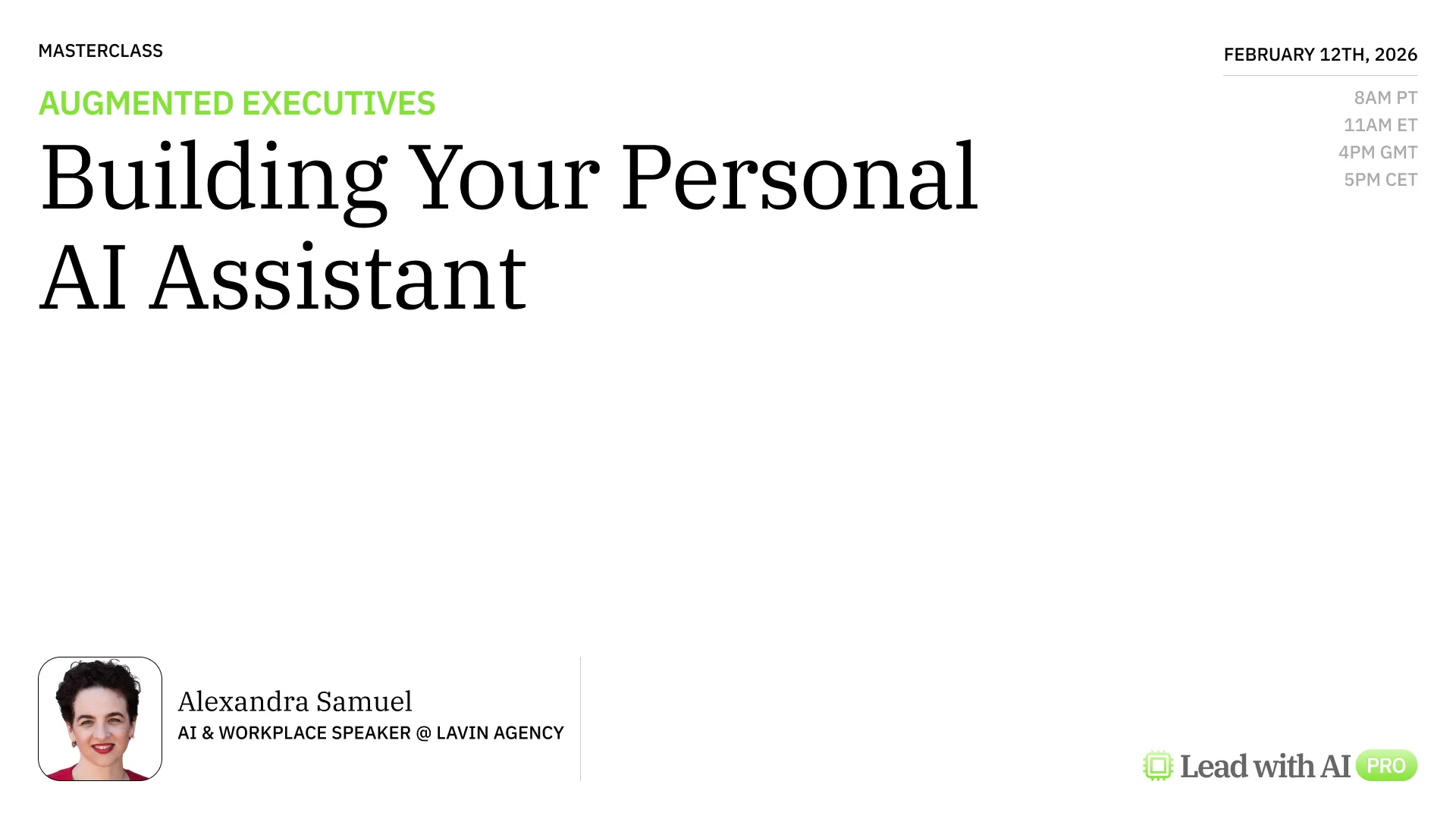 Building Your Personal AI Assistant