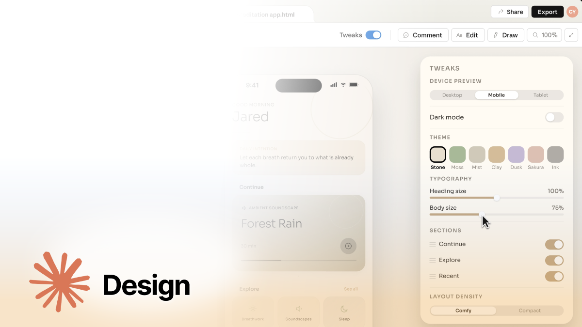 Build slides, websites, and branded assets with Claude Design