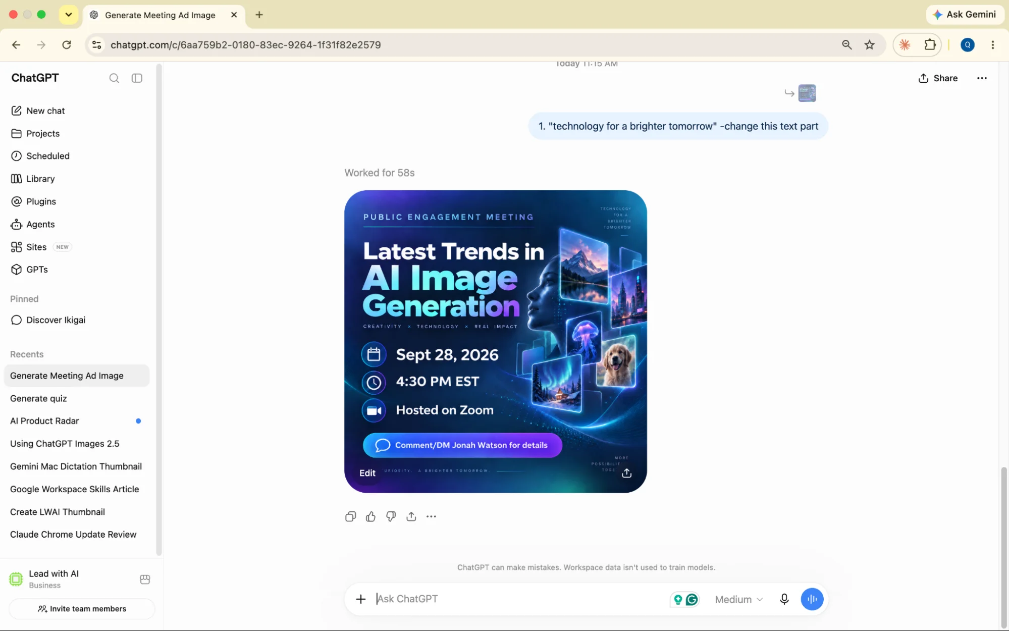 Final LinkedIn event graphic with the new tagline swapped in and the rest of the design preserved