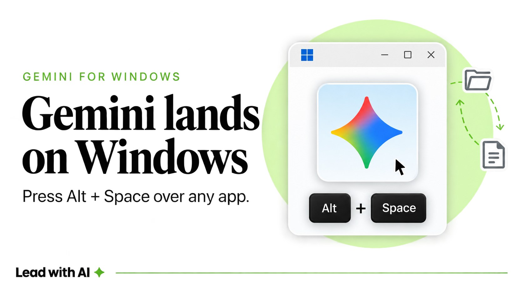 Gemini lands on Windows: press Alt + Space over any app