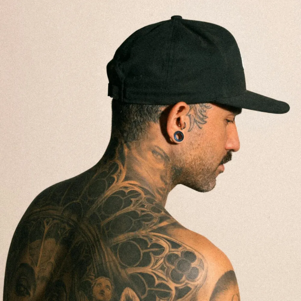 a man with tattoos
