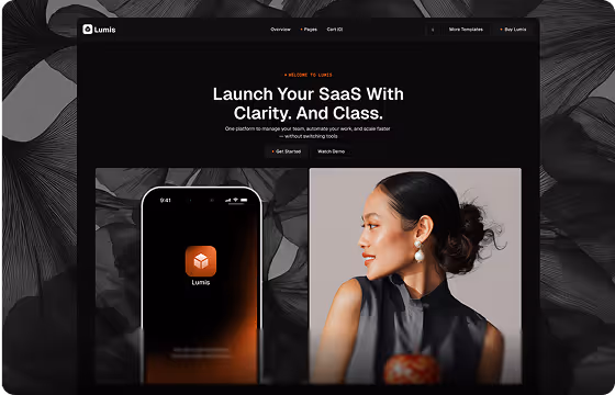 SaaS  startup software Webflow template 