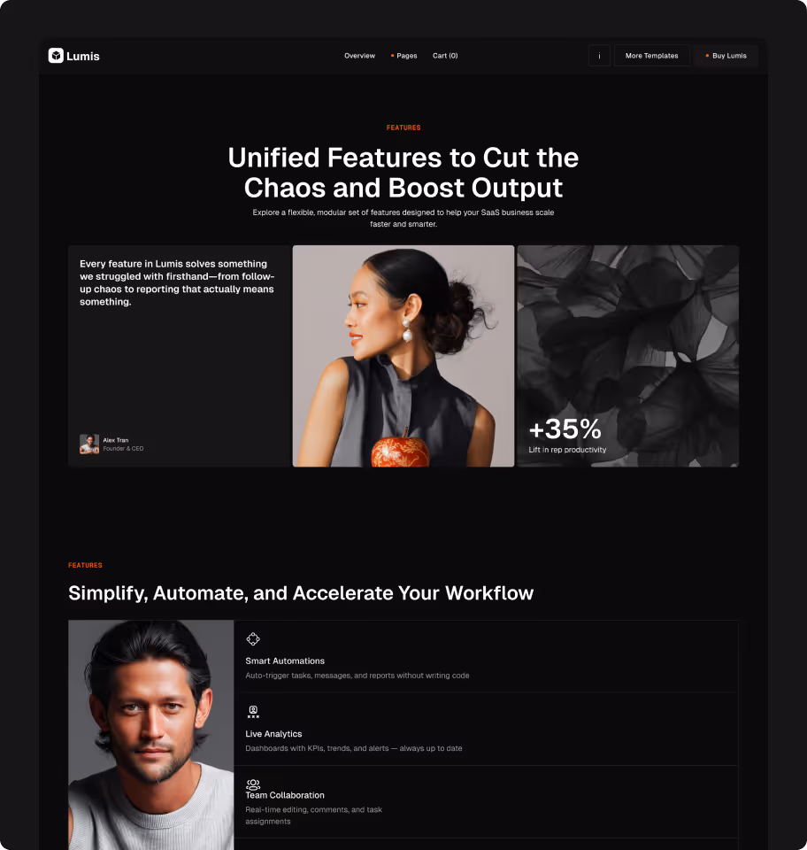SaaS  startup software Webflow template 