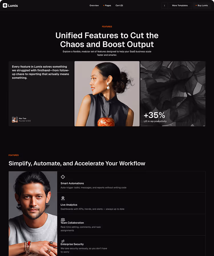 SaaS  startup software Webflow template 