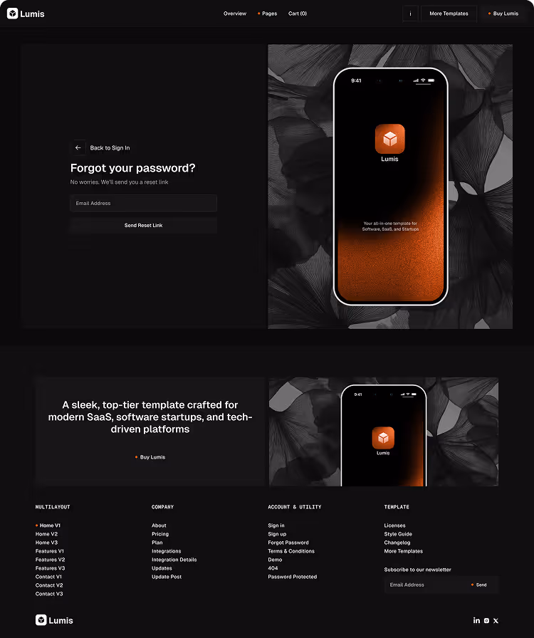 SaaS  startup software Webflow template 