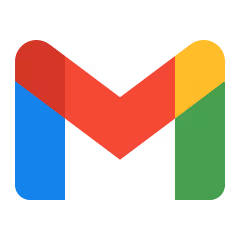 Google Gmail logo with red, yellow, green, and blue colors forming an envelope shape.