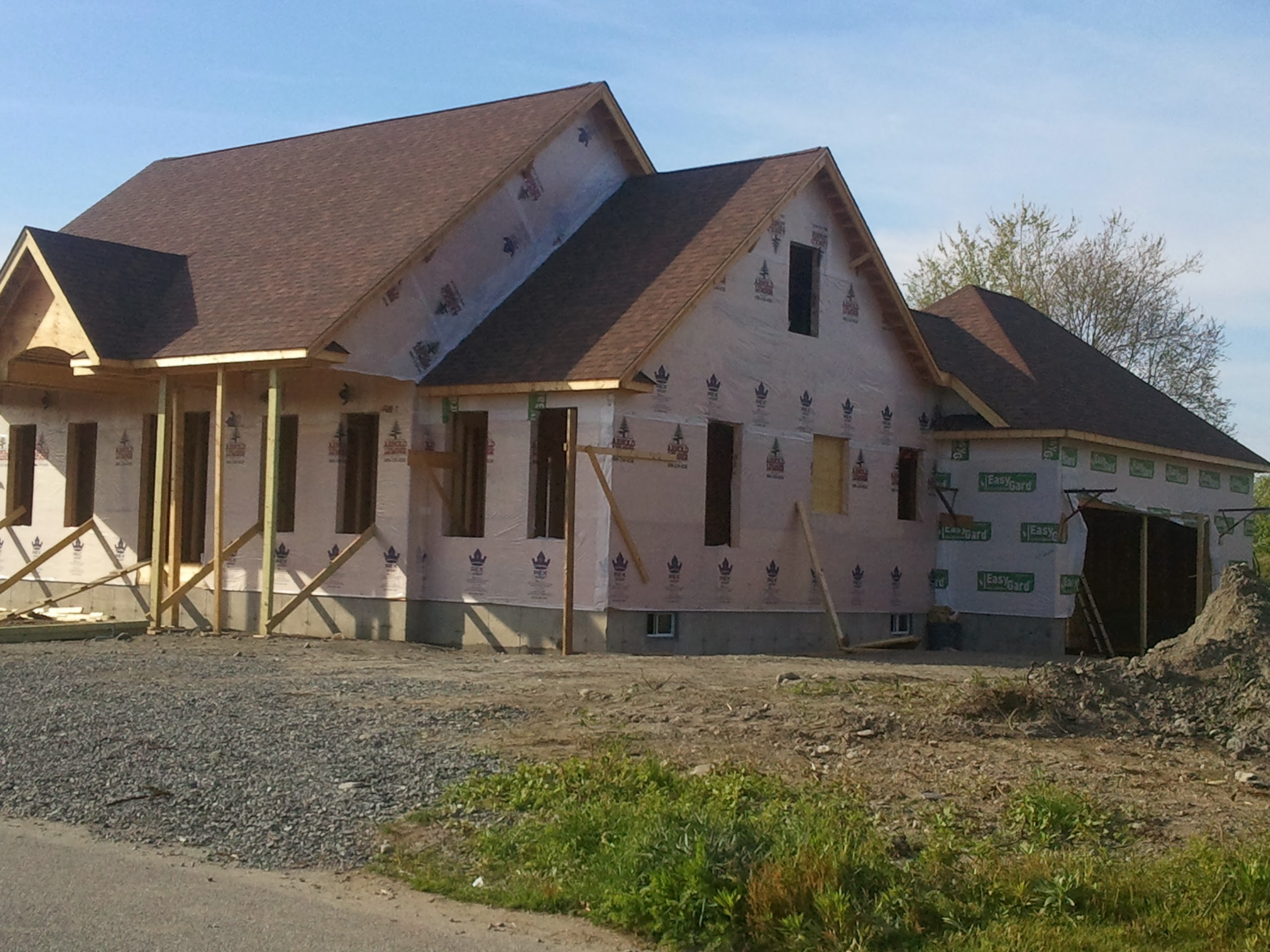 Roof installation on home