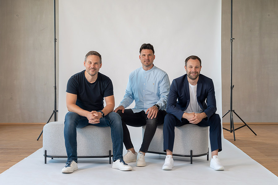 Daniel Kestler, Stefan Mohr und Jonas Lindner in einem Gruppenfoto