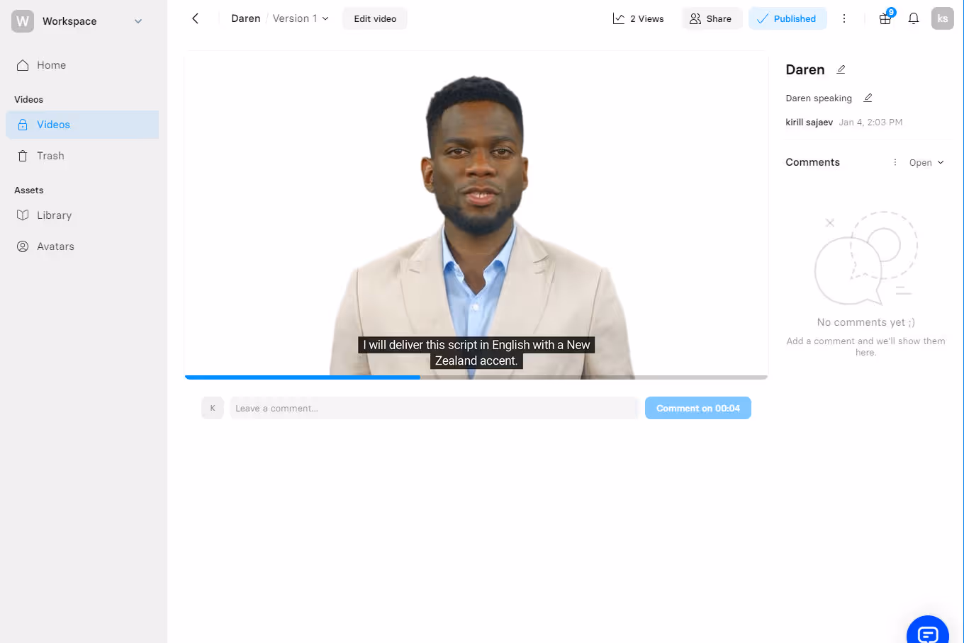 embed code for the video or get a shareable URL link