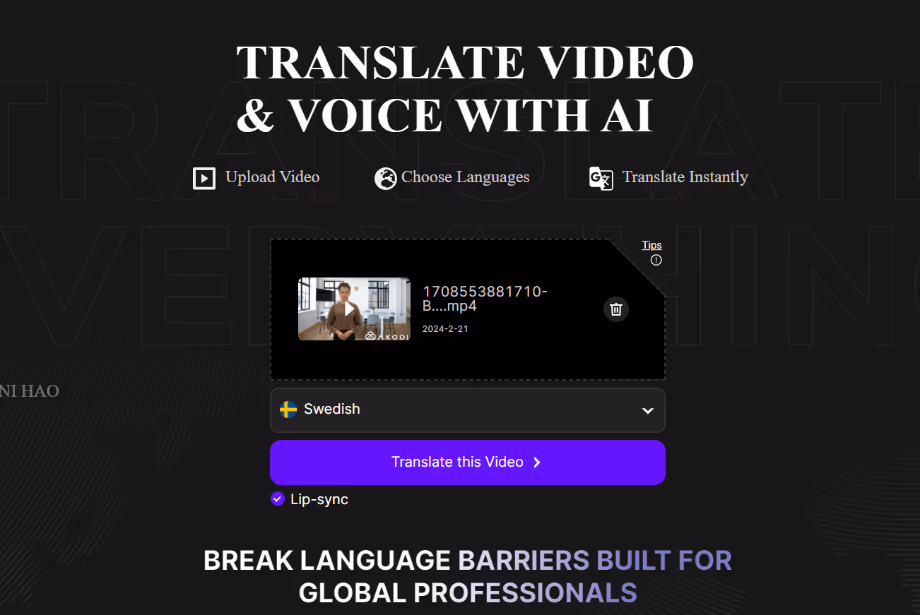 translating video & voice with Ai