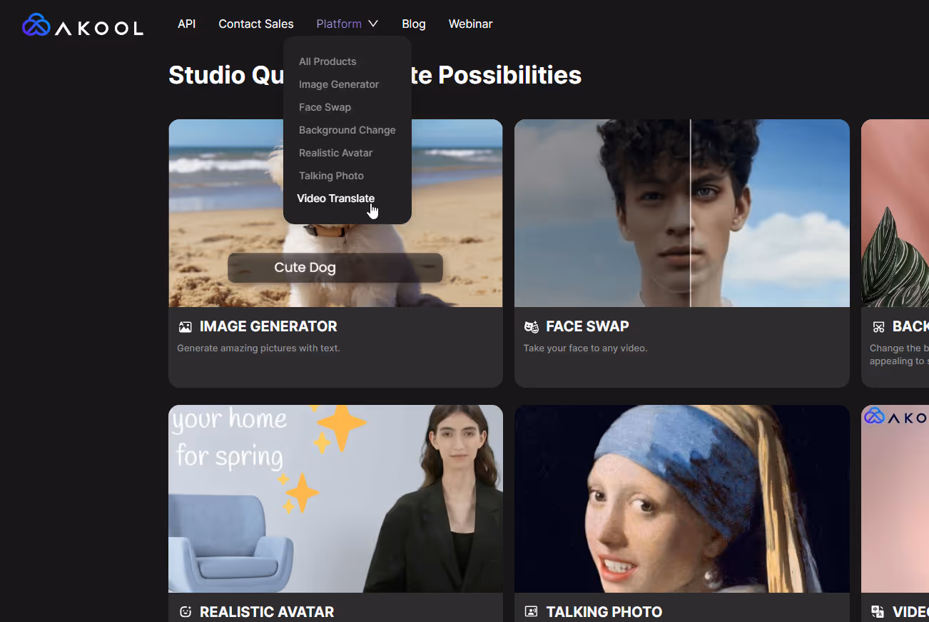 akool video translate tool