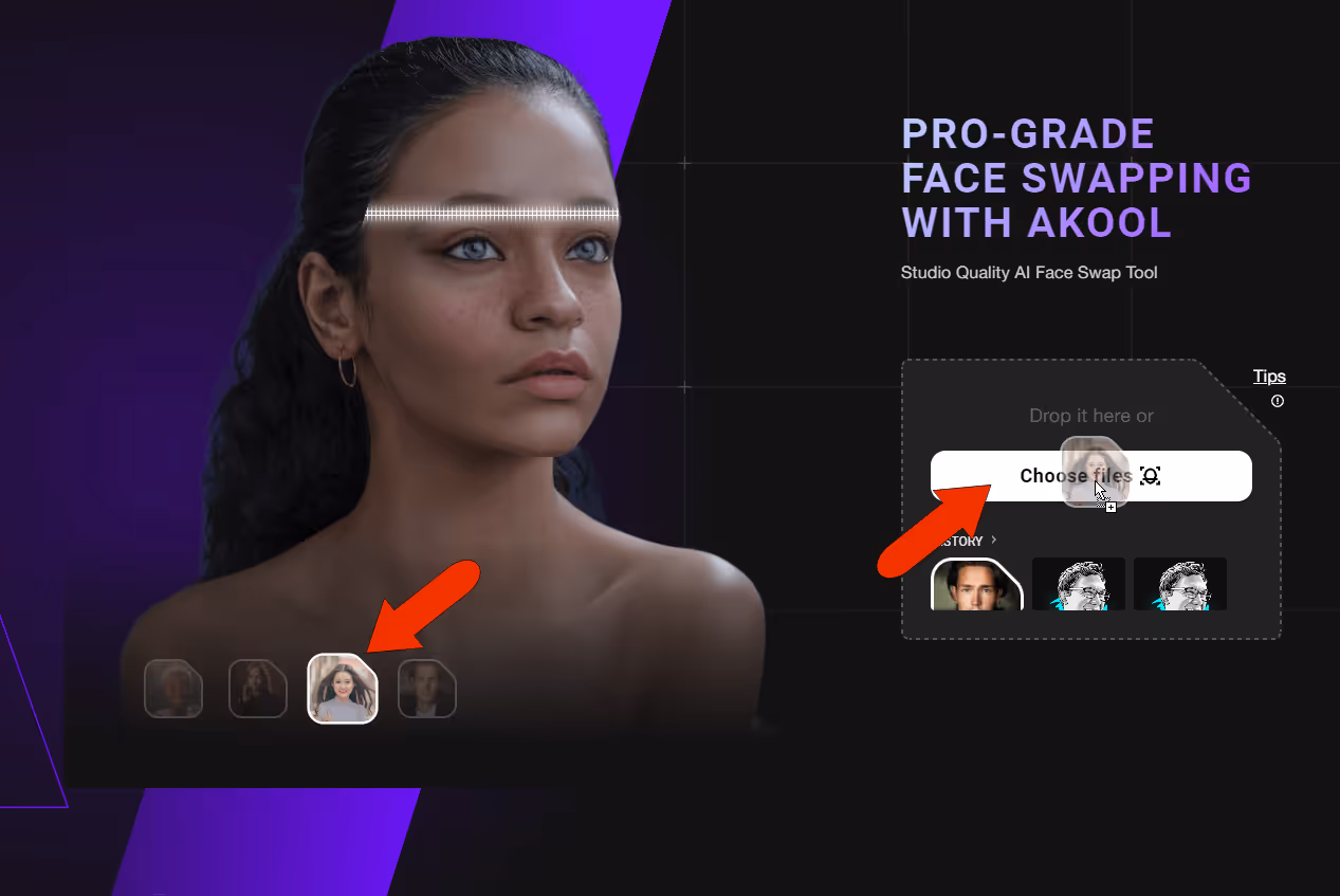 pro-grade face swapping akool tool: gender swap