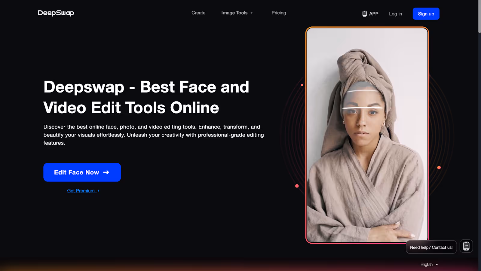DeepSwap website landing page