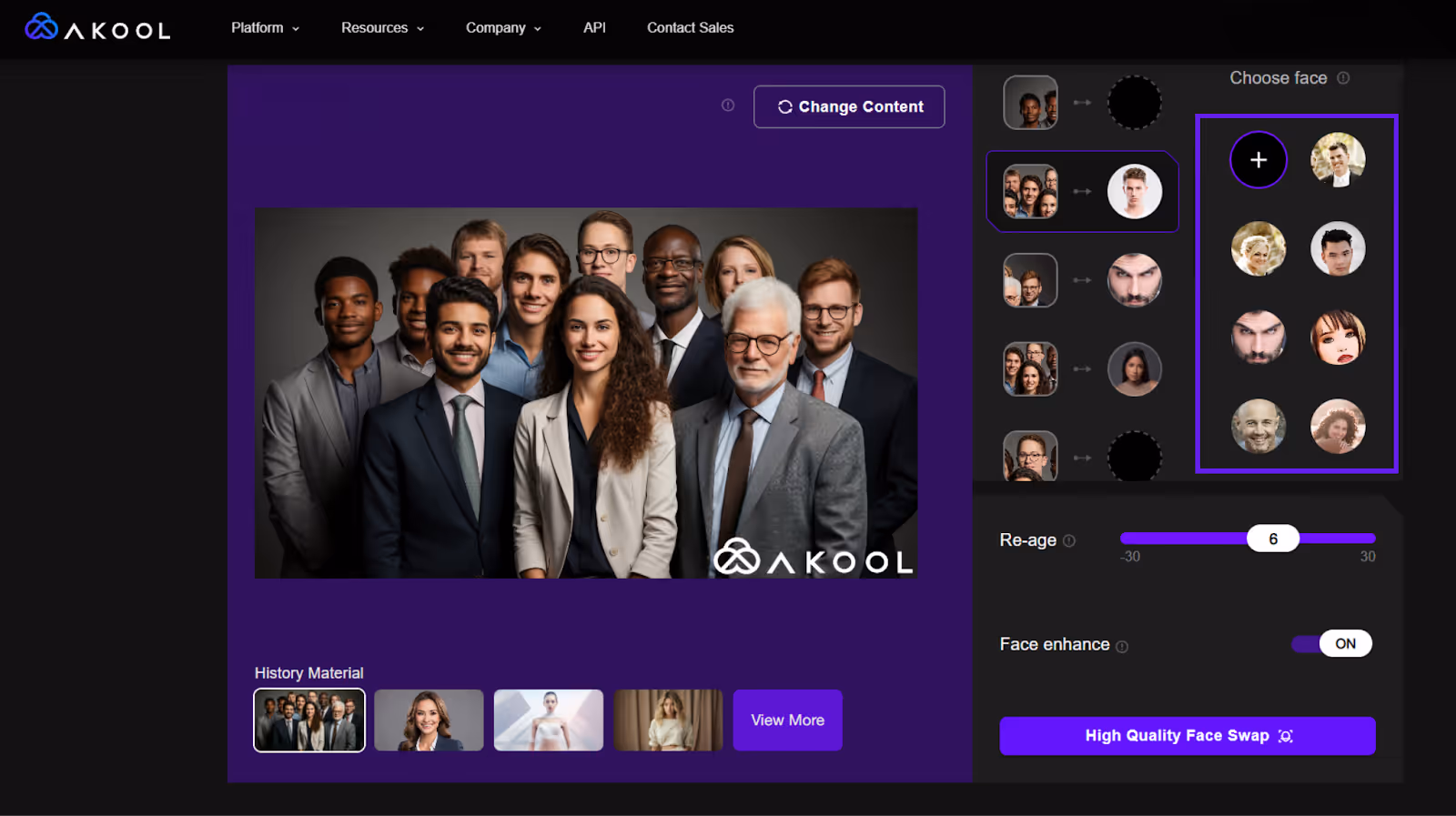 group photo face replace