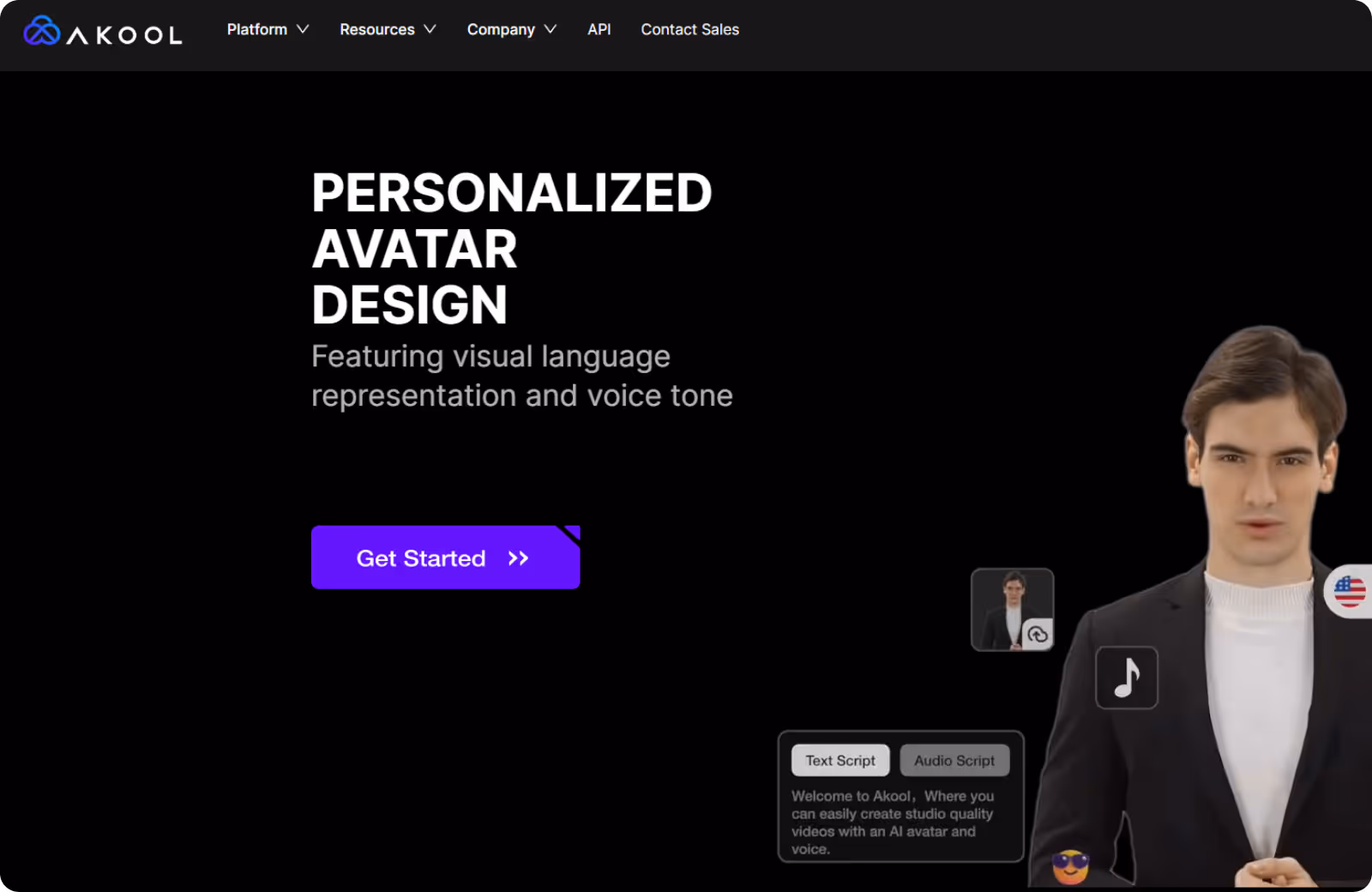 akool personalized avatar design getting started page