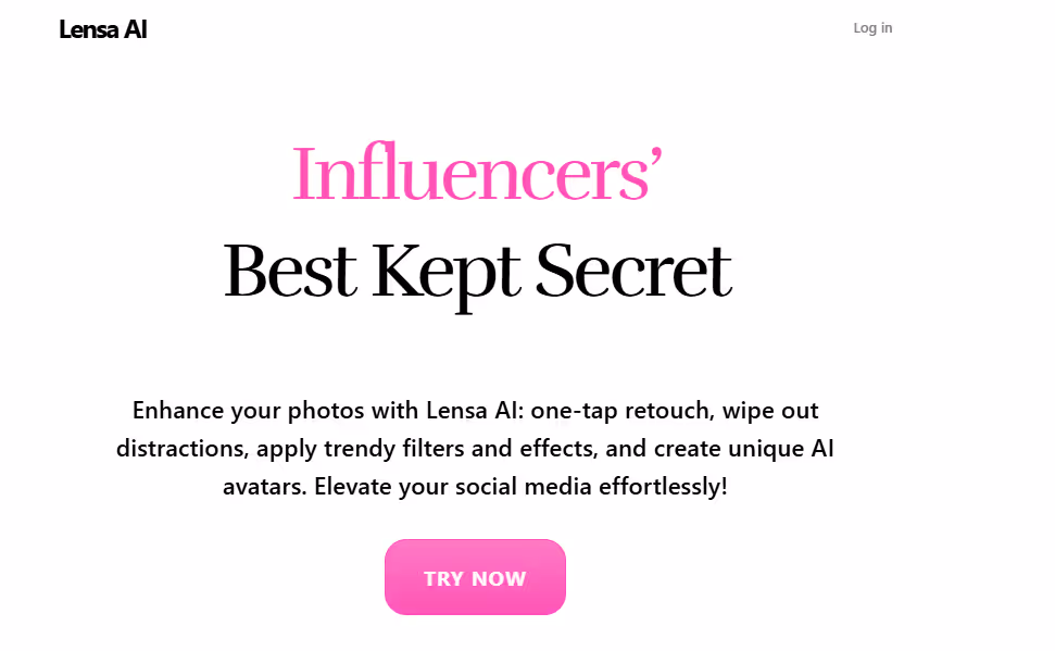 lensa ai homepage