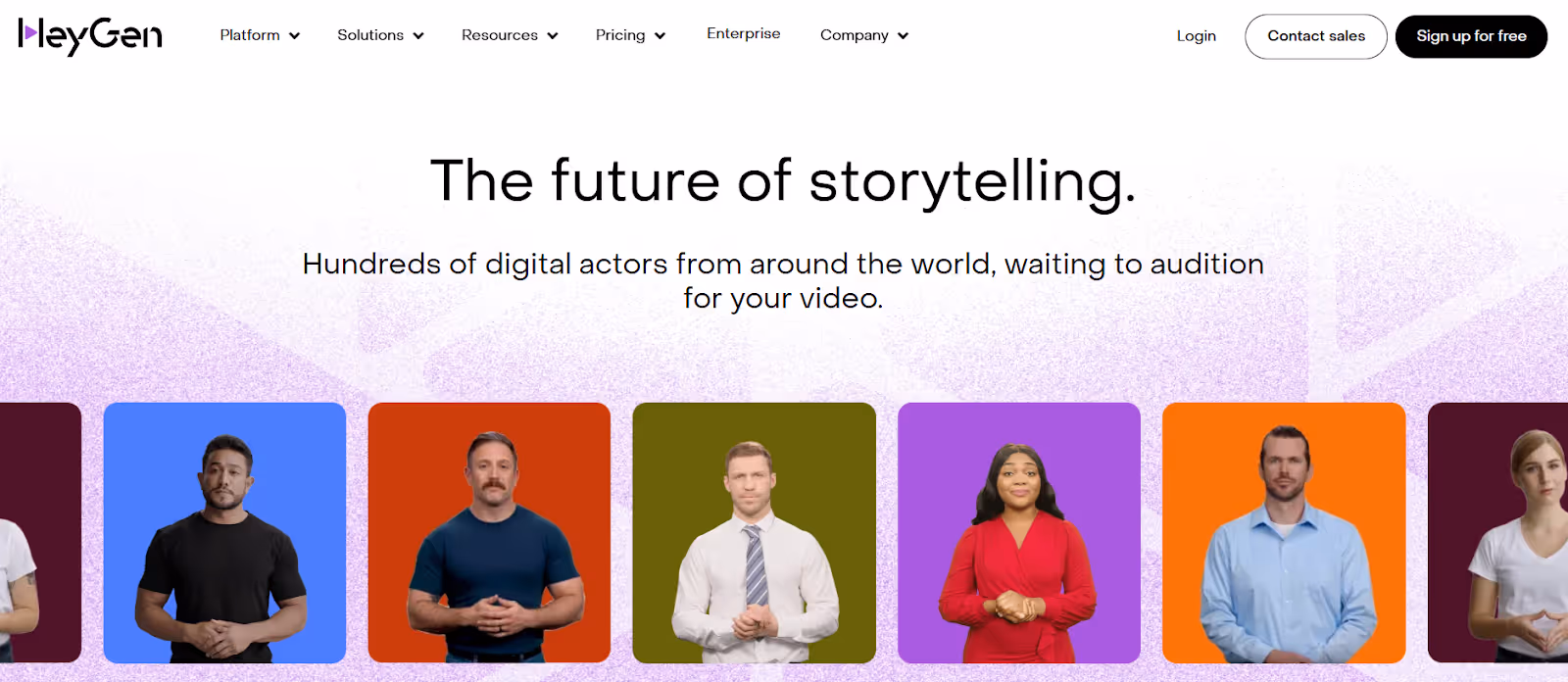 heygen homepage