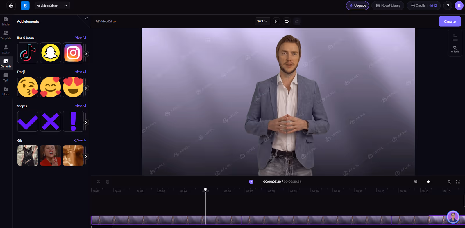 ai video editor timeline