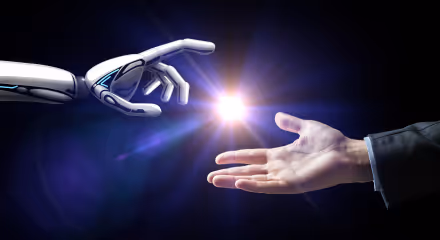 robot and human touching