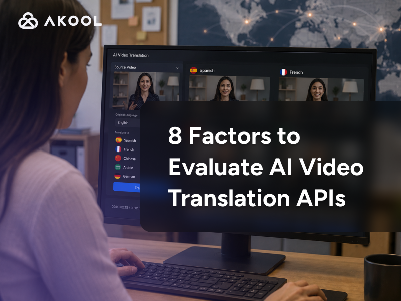 AI動画翻訳APIを評価する8つの指標