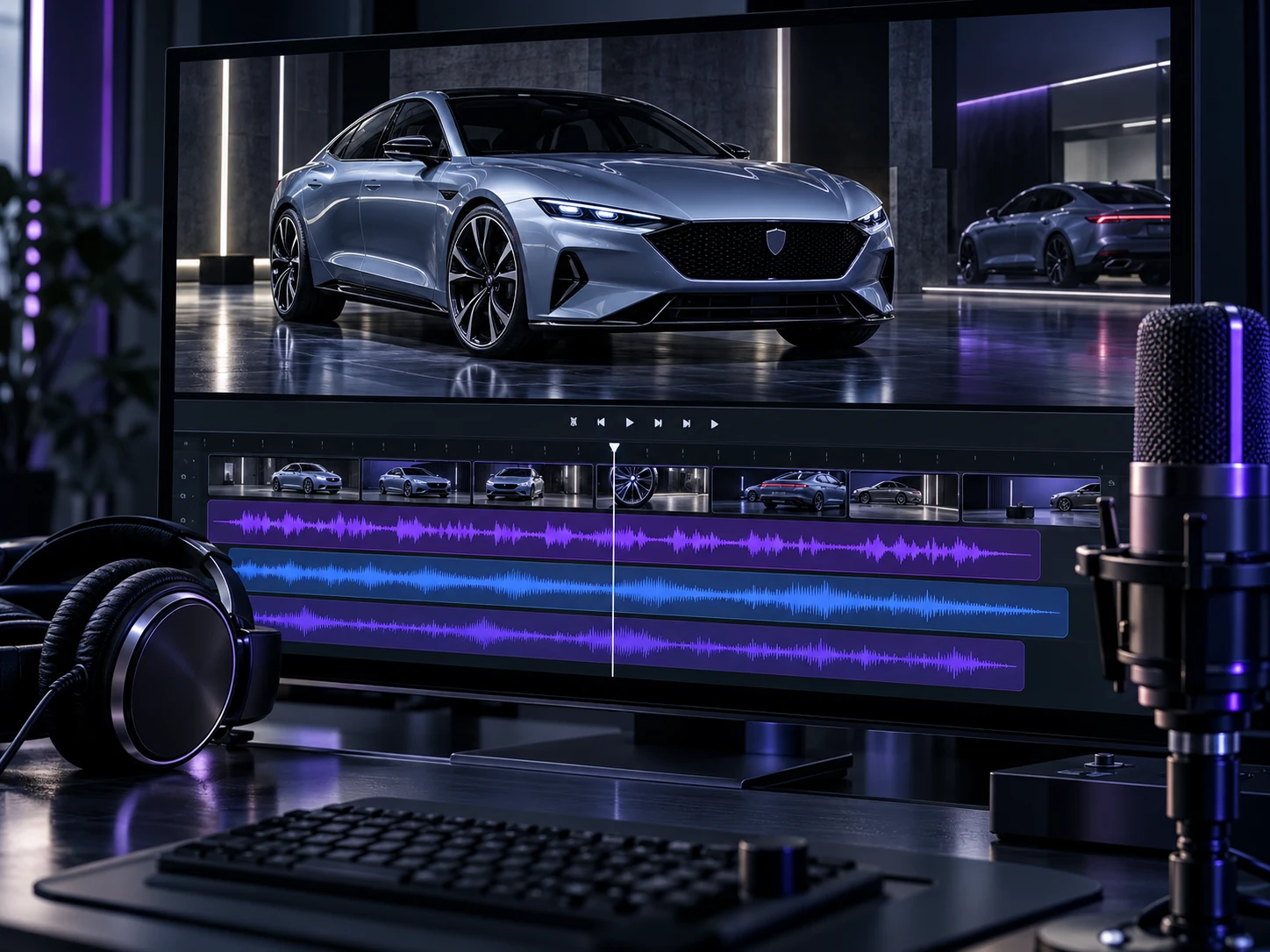 Add sound and narration to car videos