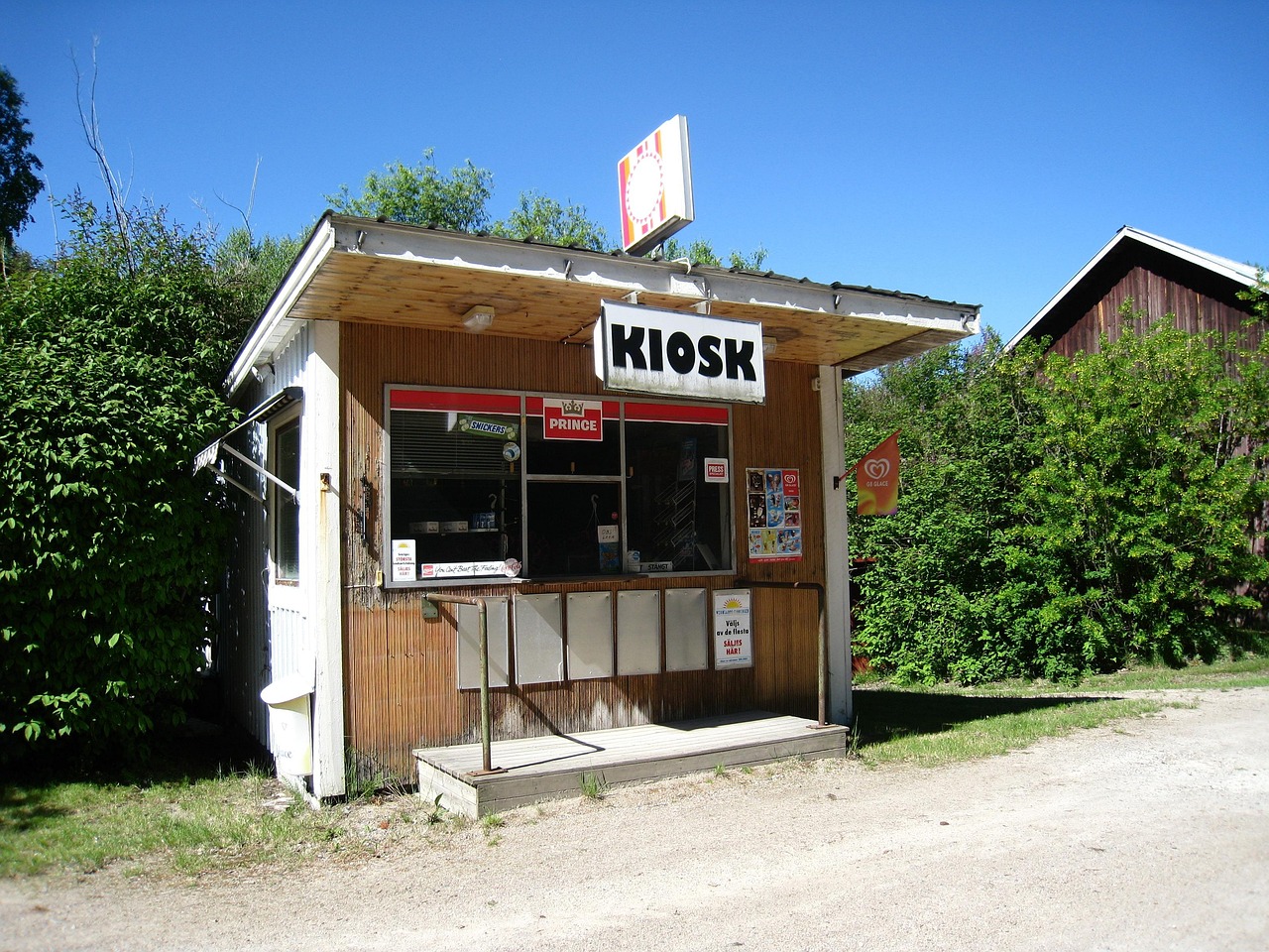kleines Kiosk von außen