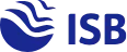 ISB logo with stylized blue waves and the letters ISB in blue.