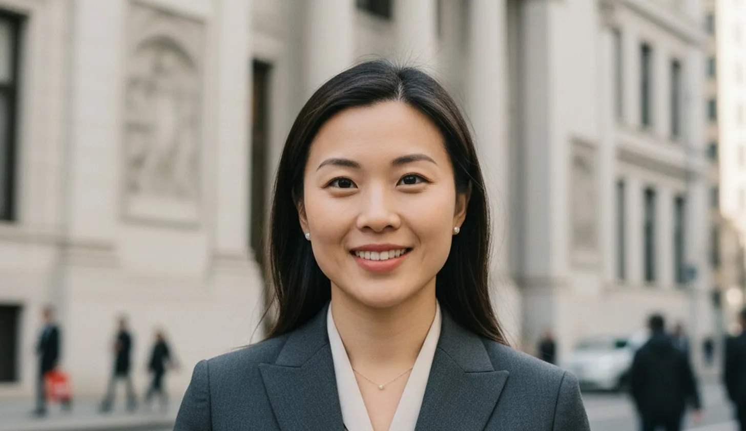 Woman working in banking