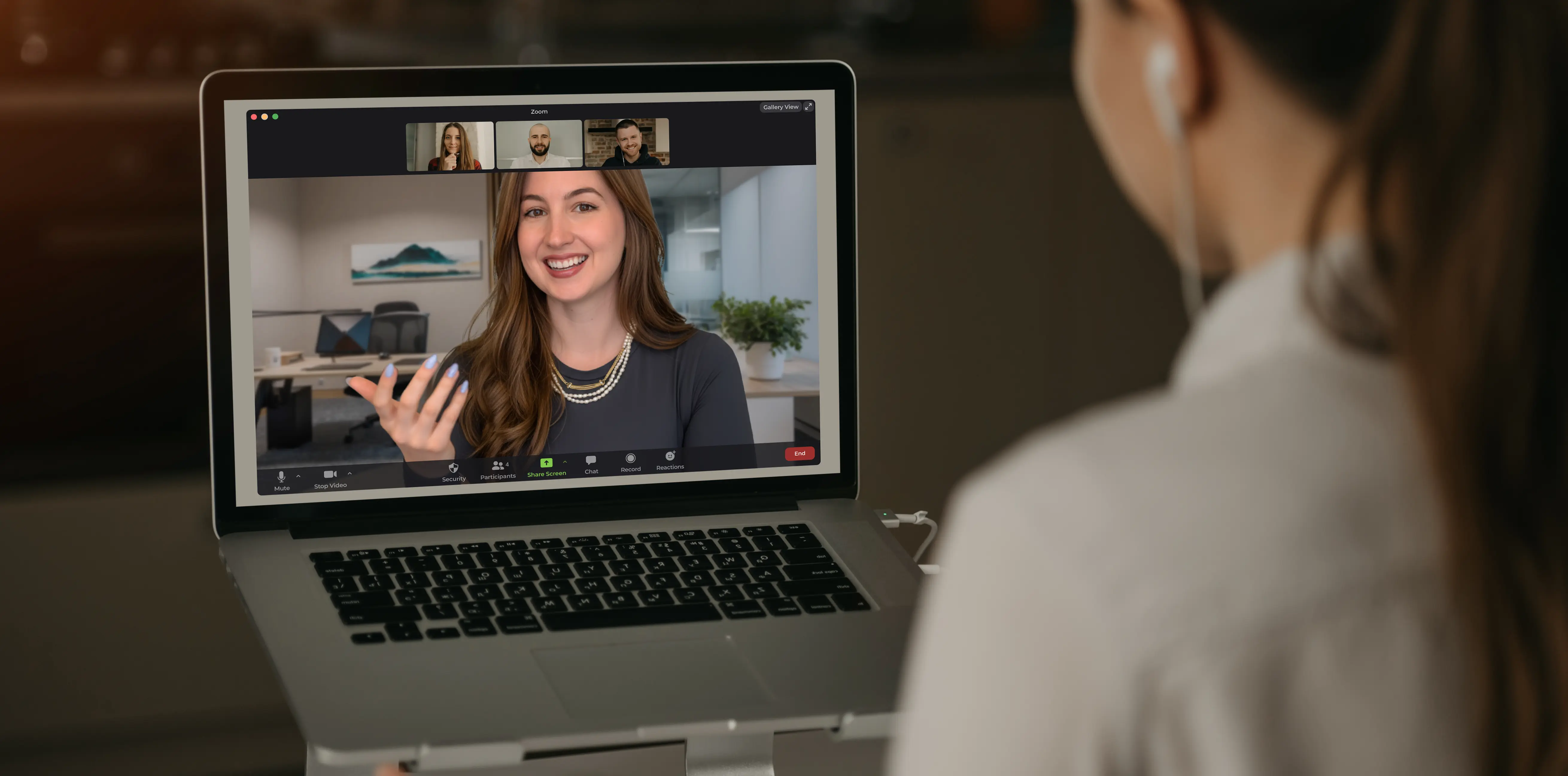 Zuno team having a zoom call with clients